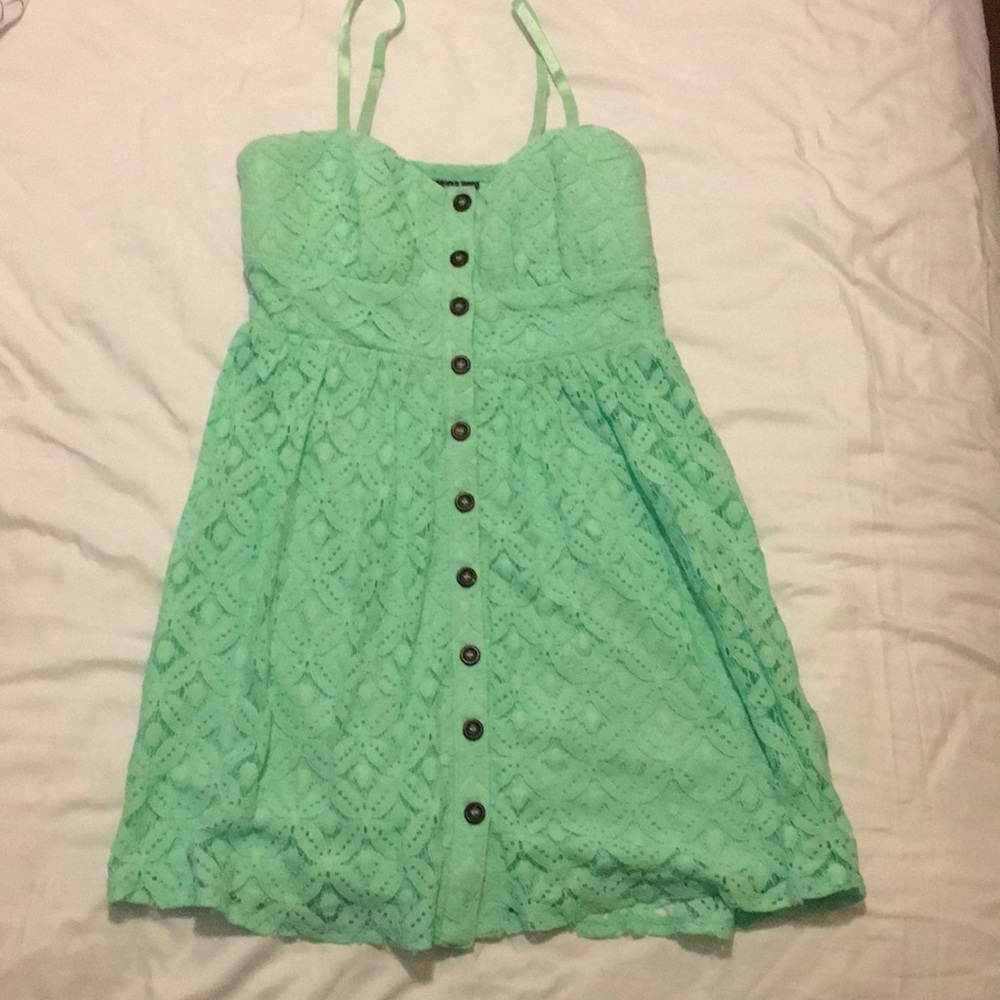 Button up mint dress